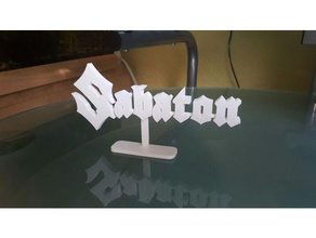 sabaton logotipo a música decoração de metal suporte powermetal estátua 3d print model - Mito3D