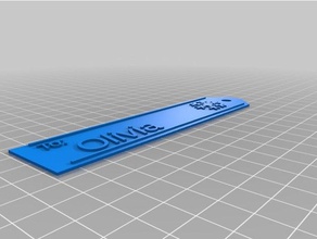 olivia i segni loghi personalizzato 3d print model - Mito3D