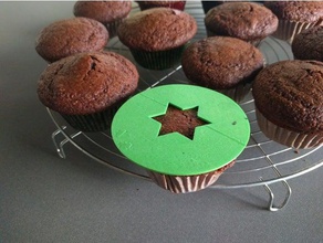 muffin au pochoir étoile cuisine à manger gâteau cupcake muffins 3d print model - Mito3D