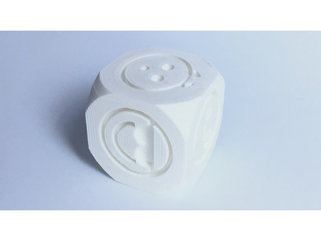 dice emoticons openscad 3D print model - Mito3D