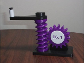 worm gear 161 engineering crank gears 3d print model - Mito3D