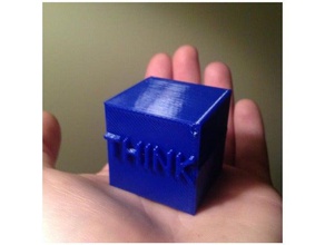 denke aus der Seite-box Zeichen logos Geschenk denken außerhalb box 3d print model - Mito3D
