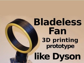 bladeless fan sgabolab prototipo hobby 3dprintable 3dprinting fai da te 3d print model - Mito3D