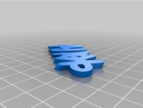 my customized iamburnys v2text kathy keyfob keychains 3d print model - Mito3D