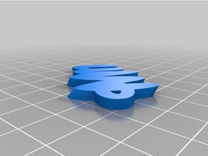 v2text özel iamburnys annemle keyfob Anahtarlık 3d print model - Mito3D