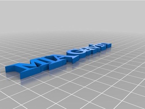 mia etiketi Anahtarlık özelleştirilmiş 3d print model - Mito3D