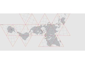 dymaxion map fuller projeção pronto a laser matemática arte 3d print model - Mito3D