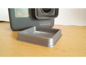 gopro hero 5 coperchio della lente riparato la fotocamera azione protezione 3d print model - Mito3D