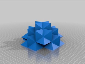 cube diamond compound großen, hohlen math Kunst 3d print model - Mito3D
