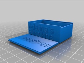 minha caixa personalizada deslize a tampa de texto contentores 3d print model - Mito3D