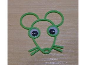 noël les yeux de la souris porte-clés écarquillés 3d print model - Mito3D