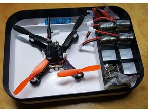 x-frame85 microquad kutusu 3d baskı drone drones fatbee gerçek quadcopter mikro dört helikopter taşıma 3d print model - Mito3D