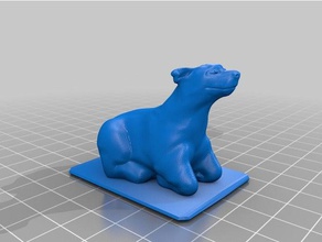 hyena Skulpturen 3d-Skulptur heyna aus rotterdam keers robertus 3d print model - Mito3D