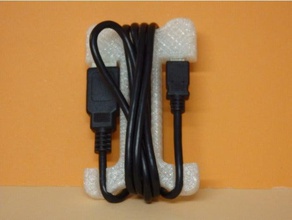 usb cavo cravatta addetto c&acircble mobile telefono cableholder parte 3d print model - Mito3D