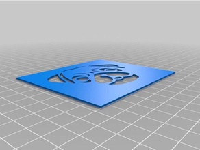 pug estêncil a arte as ferramentas personalizado 3d print model - Mito3D