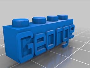 beatles nombres de los legos la construcción juguetes personalizado 3d print model - Mito3D