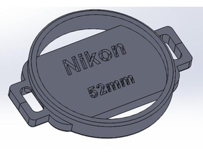 52 mm lens kapağı tutucu uçları kapalı kamera 3d print model - Mito3D
