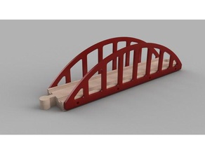 wodden train bridge 216 mm track simple construction toys brio thomas friends wooden 3d print model - Mito3D