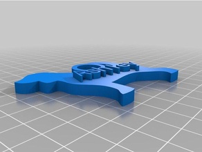 Asche Hund-Taste Schlüsselanhänger angepasst 3d print model - Mito3D