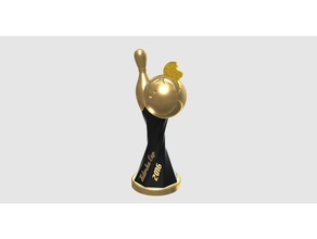 bowling troféu esculturas bola de boliche copa pin 3d print model - Mito3D