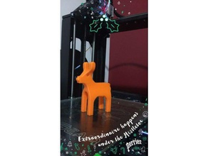 noël renne sculptures animal décoration de ornement jouet 3d print model - Mito3D