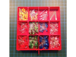 12 compartimiento de cajón pequeño organizador archivos la herramienta los titulares cajas 3d print model - Mito3D