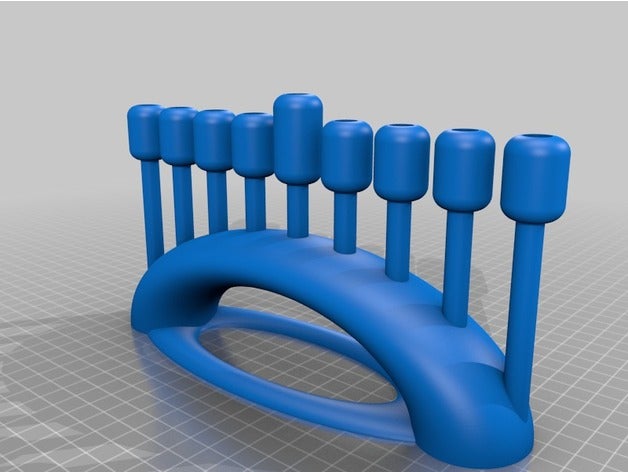 moderno hanukkah menorah fisso arredamento 3D print model - Mito3D