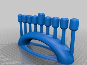 moderno hanukkah menorah fisso arredamento 3d print model - Mito3D