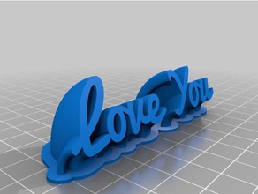 l'amour bureau de personnalisé 3d print model - Mito3D