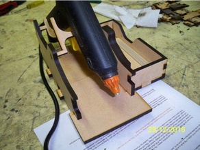 hot glue gun stand diy lasercut remix 3d print model - Mito3D