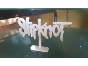 slipknot logotipo la música hermoso decoración de el heavy metal nu numetal stand 3d print model - Mito3D