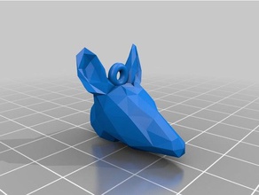okapi pingente 3d impressão colar 3d print model - Mito3D