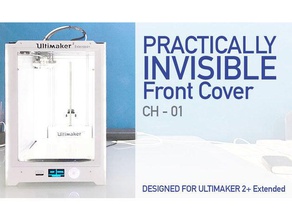 practically invisible front cover um2+extended 3d printer accessories ultimaker 3d print model - Mito3D