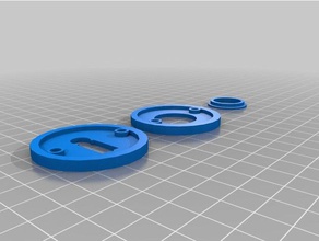 rosetta buco della serratura piastra famiglia porta parte sostituzione 3d print model - Mito3D