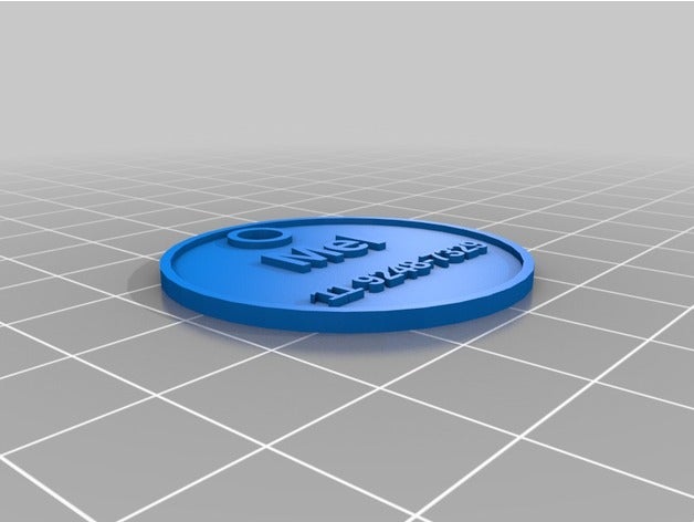 meine angepasste Runde dog tag Haustiere 3D print model - Mito3D