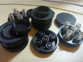 hypercube spring based anti-vibration feet 3d printer parts 3d print model - Mito3D