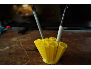 hextrusion escritorio mate de la oficina copa organizador hexágono colmena titular un lápiz sostenedor pluma útil 3d print model - Mito3D