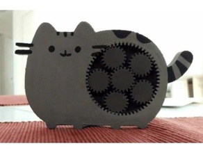 pusheen planetary gearbox mechanical toys 3d print model - Mito3D