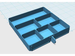 6 compartment drawer small items organizer tool holders boxes 3d print model - Mito3D