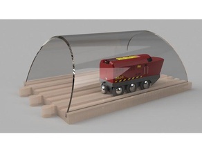 train en bois brio station 3 pistes acrylique la construction les jouets thomas amis 3d print model - Mito3D