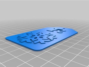 horizontal de copo nieve 3d impresión 3d print model - Mito3D