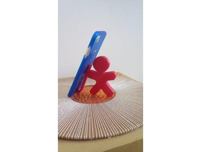 ginger boy teléfono móvil de pie el iphone samsung stand apoyo 3d print model - Mito3D
