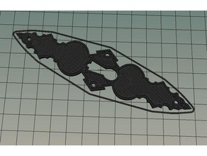 Rosette klassischen keyhole-Platte Haushalt Klassenzimmer Dekoration Tür Ersatz 3d print model - Mito3D