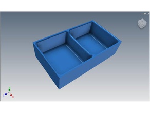 toolbox sauber twin 135x78x35 Inhaber - Boxen tools Werkzeughalter Fach 3d print model - Mito3D