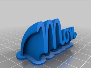 il mio personalizzato spazzare targhetta ufficio 3d print model - Mito3D