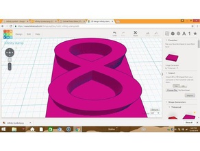infinity carimbo 3d impressão 3d print model - Mito3D