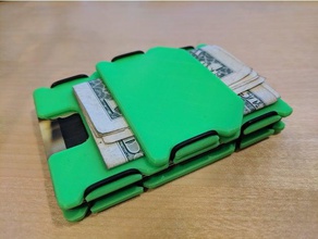 minimaliste porte-monnaie accessoires moneyclip money clip slim wallet petit 3d print model - Mito3D