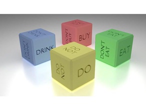 Würfel-Entscheidungen creatable d3 Entscheidung würfeln 3d print model - Mito3D