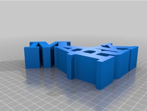 daneben Wort-Skulptur Skulpturen angepasst 3d print model - Mito3D