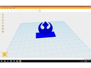 starwars amblemi masası ornamentpaperweight republicrebel ofis 3d print model - Mito3D